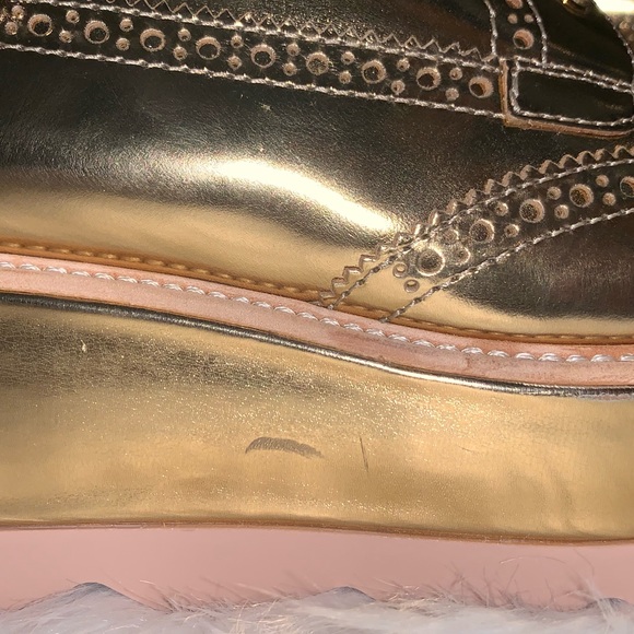Prada Gold Platform Oxfords - Picture 8 of 8